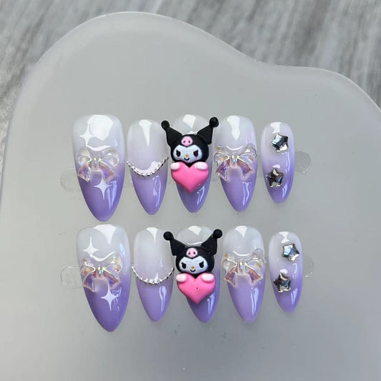 Kuromi Heart | Handmade Nail