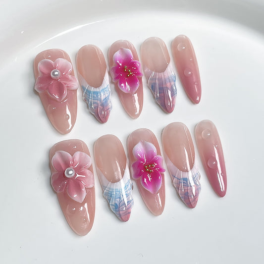 Tropical flowers | Handmade Nail