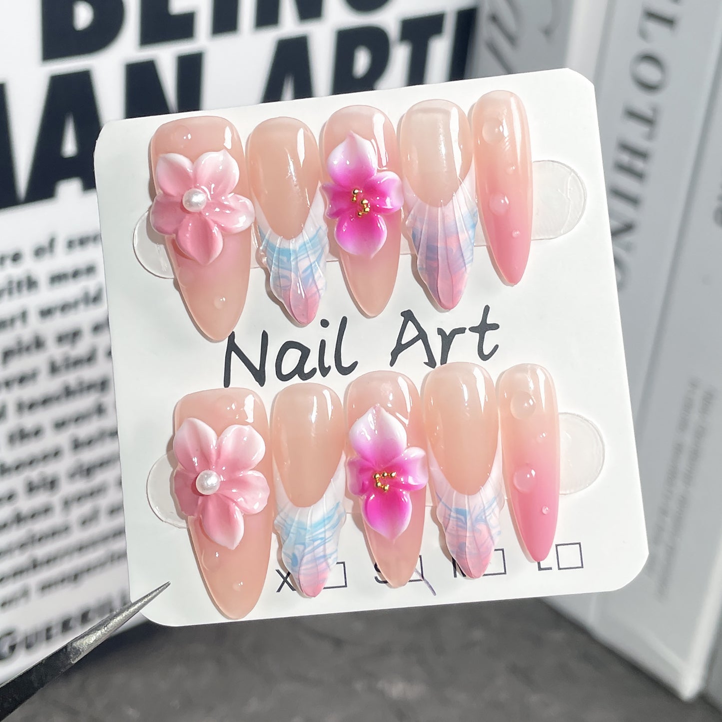 Tropical flowers | Handmade Nail