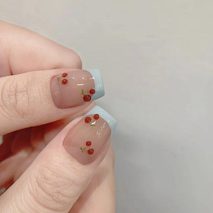 CherryBlueCharm | Handmade Nail