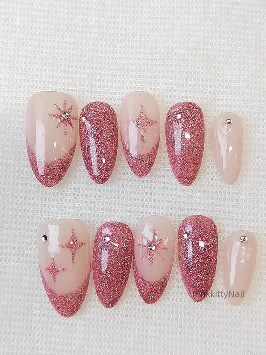 Pink Diamond | Handmade Nail